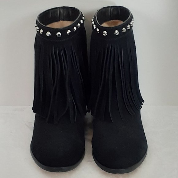 Michael Kors Billy Suede Studded Fringed Bootie - NWOB - Picture 3 of 13
